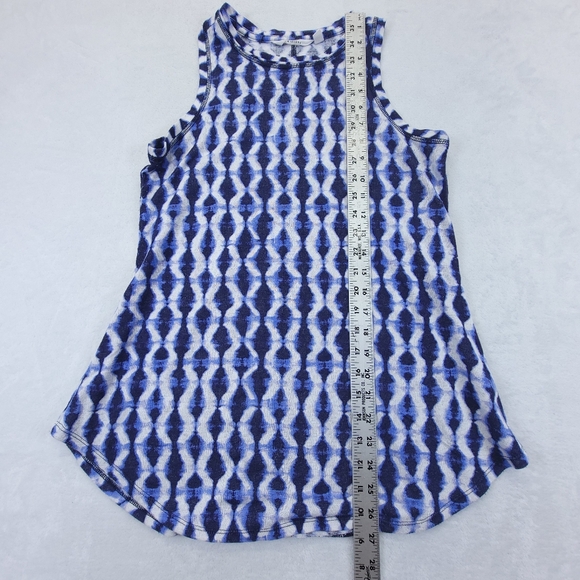 Athleta Womens Breezy‎ Tank Top Blue Abstract Print Sleeveless Athleisure Size S - Picture 3 of 6
